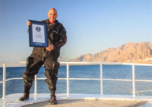 Ahmed Gabr Breaks Record For Deepest Scuba Dive At More Than Feet Guinness World Records